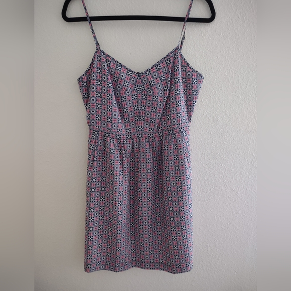 J.Crew Spaghetti Strap with Sweetheart Neckline Print Dress Sz. 8 - Picture 1 of 8